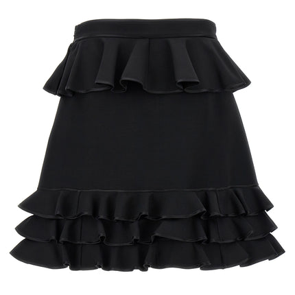 Valentino Garavani Black Virgin Wool Long Skirt