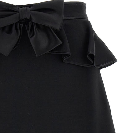 Valentino Garavani Black Virgin Wool Long Skirt
