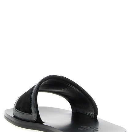 Valentino Garavani Black Calfskin Slides