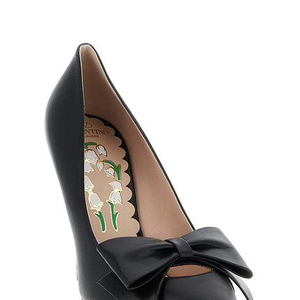 Valentino Garavani Black Calfskin High Heel Pumps