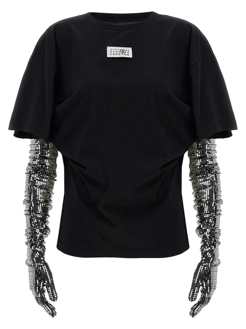 MM6 Maison Margiela Black Cotton T-Shirt