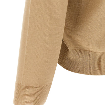 Hugo Boss Beige Virgin Wool Cardigan