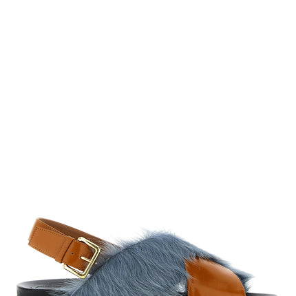 Marni Multicolor Lamb Leather Flat Sandals