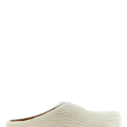 Marni White Calfskin Mules