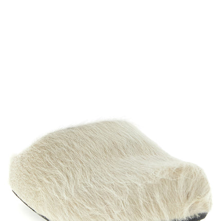 Marni White Calfskin Mules