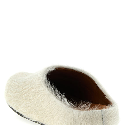 Marni White Calfskin Mules