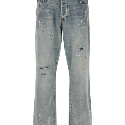 PURPLE Blue Cotton Straight-Leg Jeans