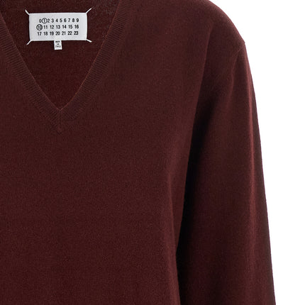 Maison Margiela Bordeaux Virgin Wool Cardigan