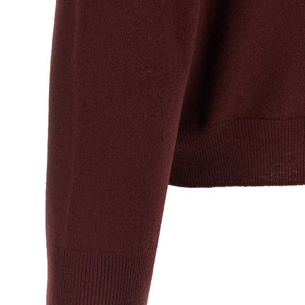 Maison Margiela Bordeaux Virgin Wool Cardigan