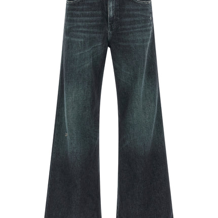 Diesel Blue Cotton Flared Jeans