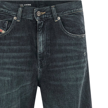 Diesel Blue Cotton Flared Jeans