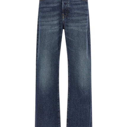 Diesel Blue Cotton Straight-Leg Jeans