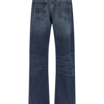 Diesel Blue Cotton Straight-Leg Jeans