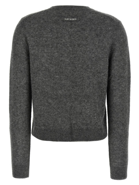 Tory Burch Gray Cashmere Cardigan