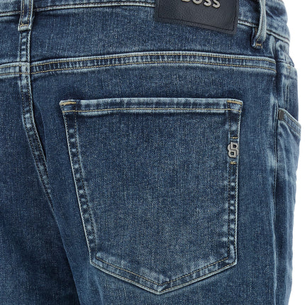Hugo Boss Blue Cotton Skinny Jeans
