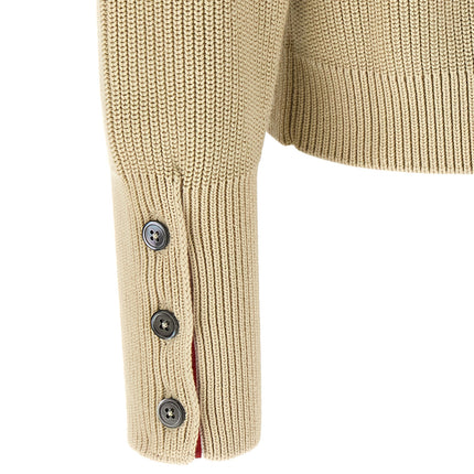 Thom Browne Beige Cotton Cardigan