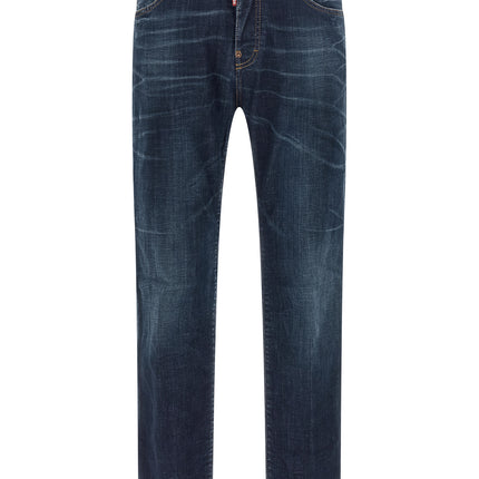 Dsquared² Blue Cotton Straight-Leg Jeans