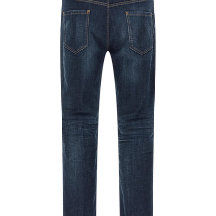 Dsquared² Blue Cotton Straight-Leg Jeans