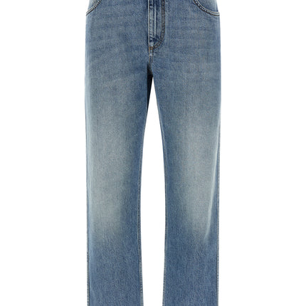 Brunello Cucinelli Blue Cotton Straight-Leg Jeans