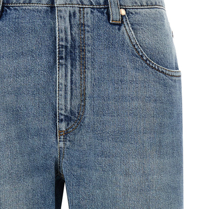 Brunello Cucinelli Blue Cotton Straight-Leg Jeans