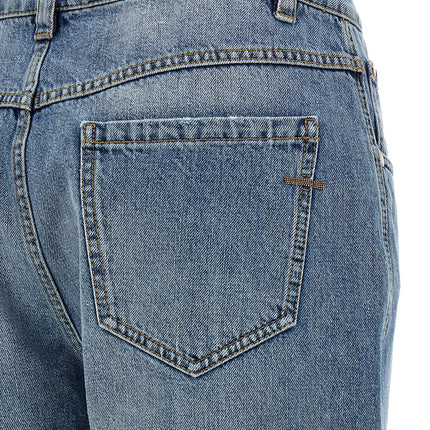 Brunello Cucinelli Blue Cotton Straight-Leg Jeans