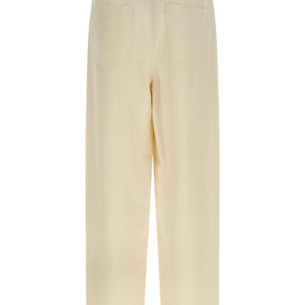 Brunello Cucinelli White Viscose Casual Pants