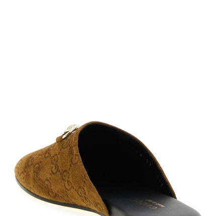 Gucci Brown Calfskin Mules