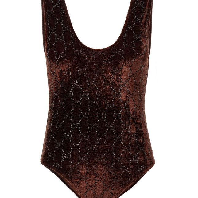 Gucci Brown Polyamide Bodysuit