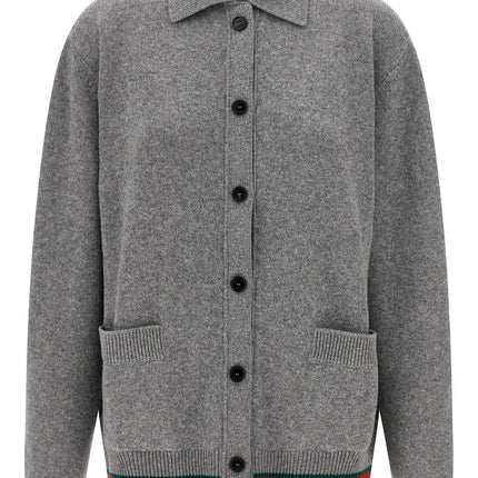 Gucci Gray Wool Cardigan