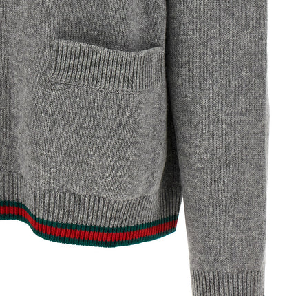 Gucci Gray Wool Cardigan