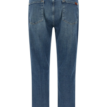 7 For All Mankind Blue Cotton Relaxed Fit Jeans
