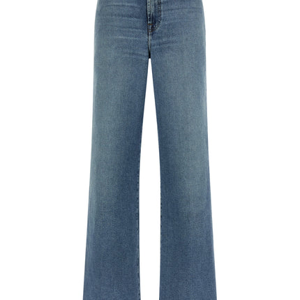 7 For All Mankind Blue Cotton Straight-Leg Jeans