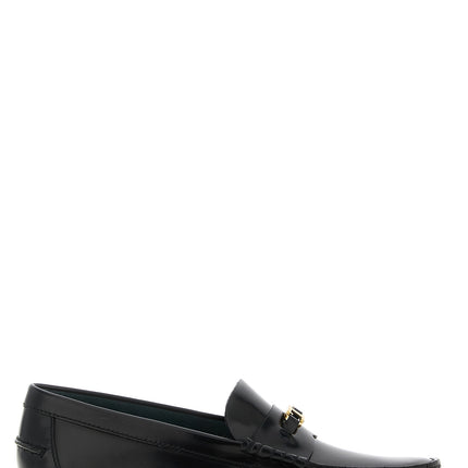 Tod's Black Calfskin Slip-On Loafers