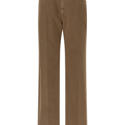 Brunello Cucinelli Beige Cotton Straight-Leg Jeans