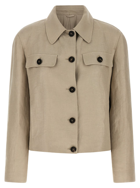 Brunello Cucinelli Beige Linen Blazer Brunello Cucinelli