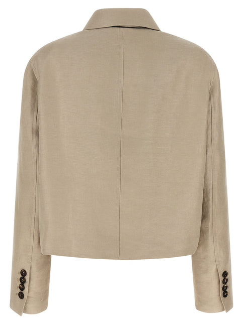 Brunello Cucinelli Beige Linen Blazer Brunello Cucinelli