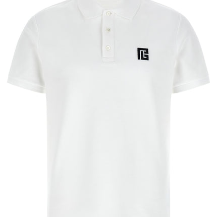 Balmain Bicolor Cotton Polo Shirt