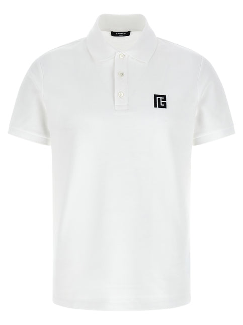 Balmain Bicolor Cotton Polo Shirt