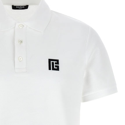 Balmain Bicolor Cotton Polo Shirt