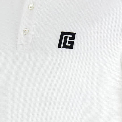 Balmain Bicolor Cotton Polo Shirt