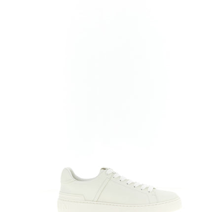 Balmain White Calfskin Sneakers