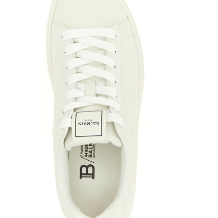 Balmain White Calfskin Sneakers