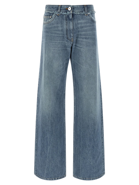 Versace Blue Cotton Boyfriend Jeans