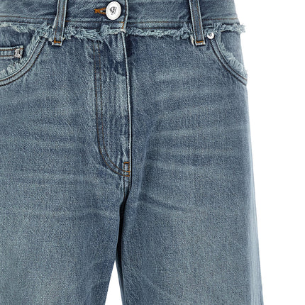 Versace Blue Cotton Boyfriend Jeans