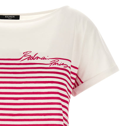 Balmain Fuchsia Cotton T-Shirt