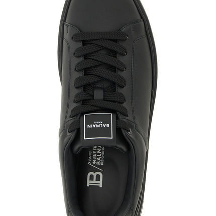 Balmain Black Calfskin Low Top Sneakers