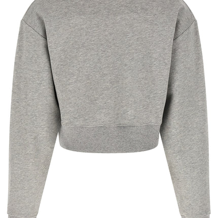 Balmain Gray Cotton Sweatshirt