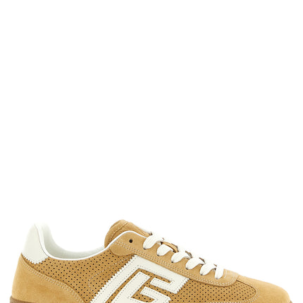Balmain Beige Calfskin Low Top Sneakers