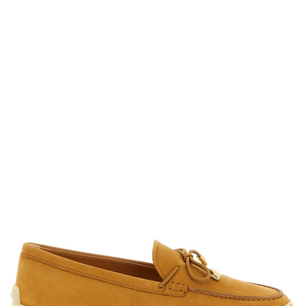 Tod's Beige Calfskin Slip-On Loafers