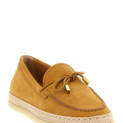 Tod's Beige Calfskin Slip-On Loafers